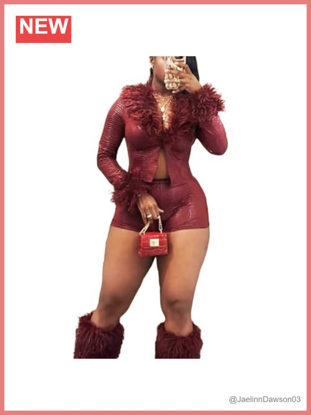 Faux Leather 2 Piece Short Set V Neck Crop Top Y2K Party Outfit